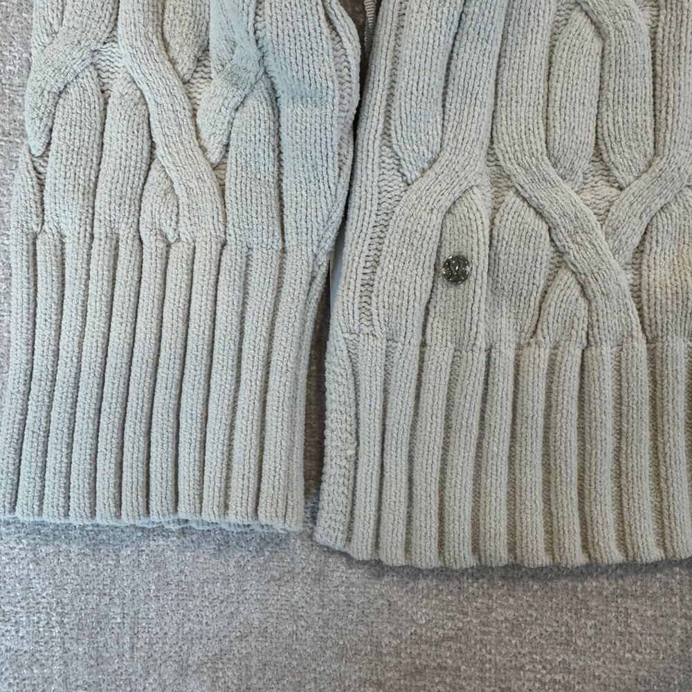 Lululemon Cable-Knit Oversized Crewneck Sweater Size XL Bone White LW3HQYS NWT - Picture 12 of 12